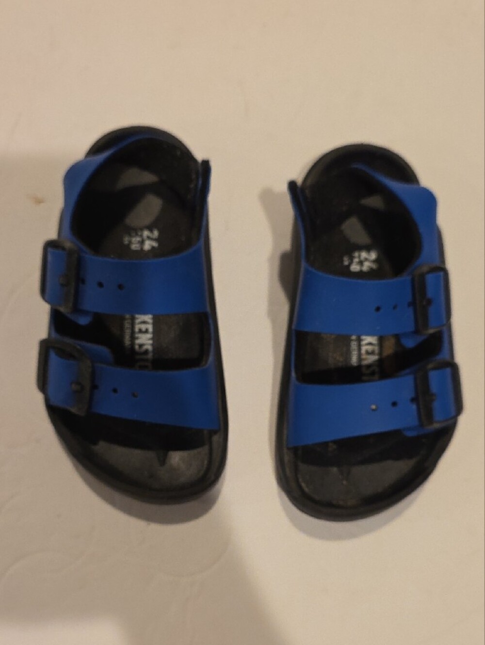 Birkenstock Kids Royal Blue Double-Strap Sandals Size 24 C 6